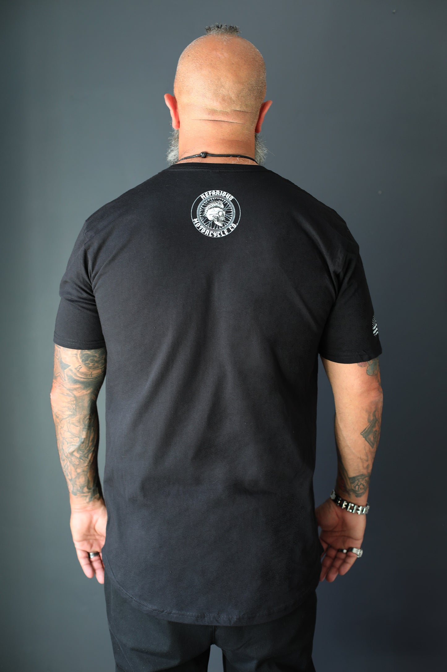 Nefarious Logo - Long Body Tee - 4-5 inches of more coverage!