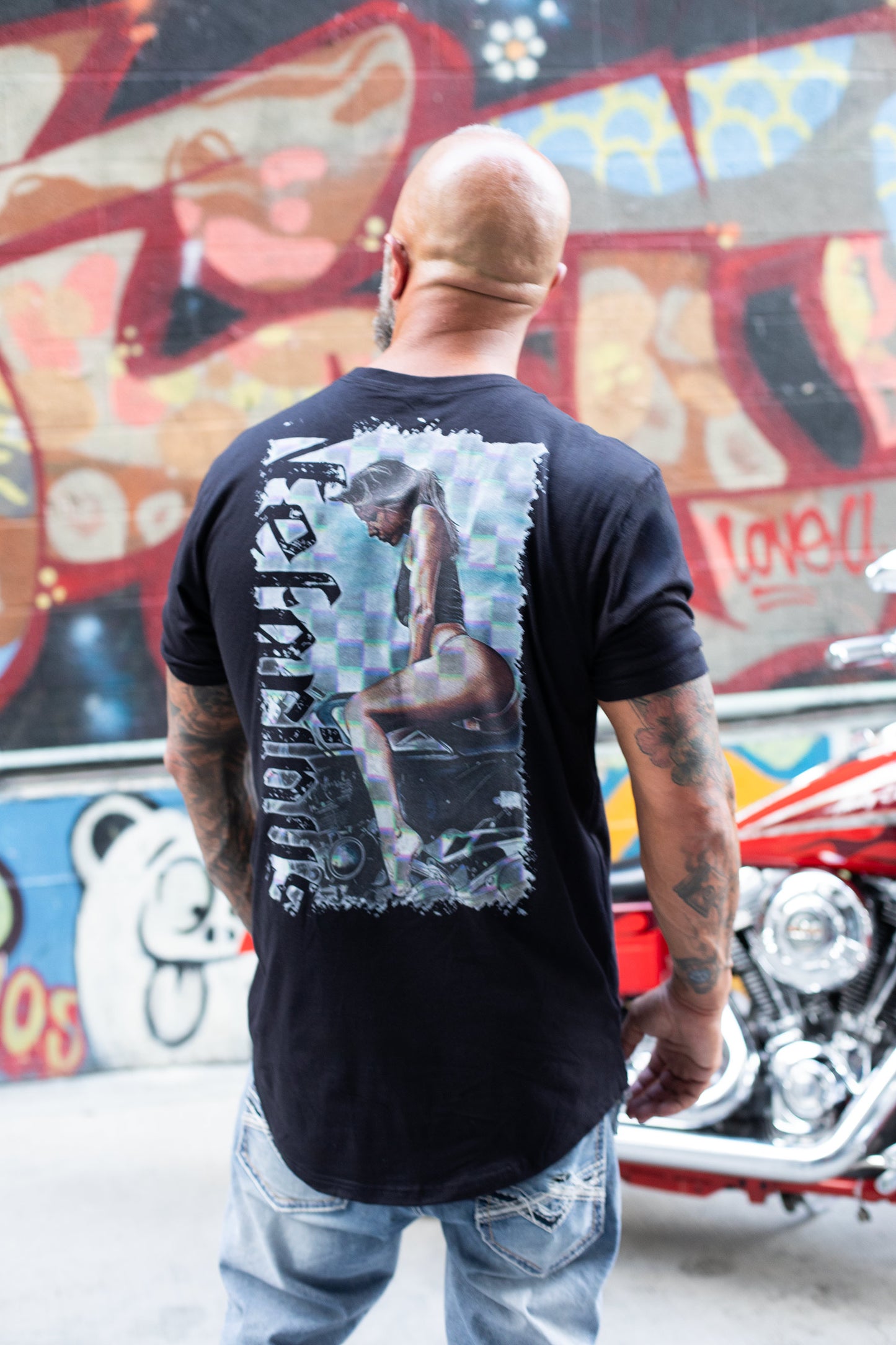 Vintage Checkered Crush - Long Body Tee - 4-5 inches of more coverage!