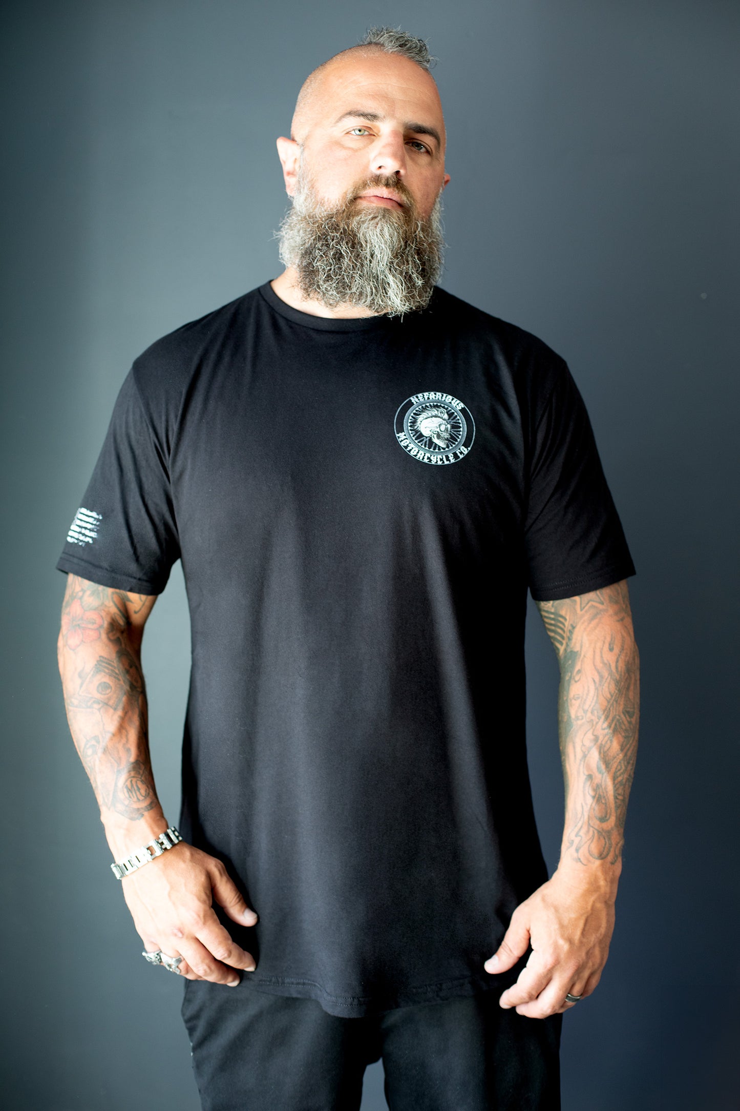 OG White Skull - Long Body Tee - 4-5 inches of more coverage!