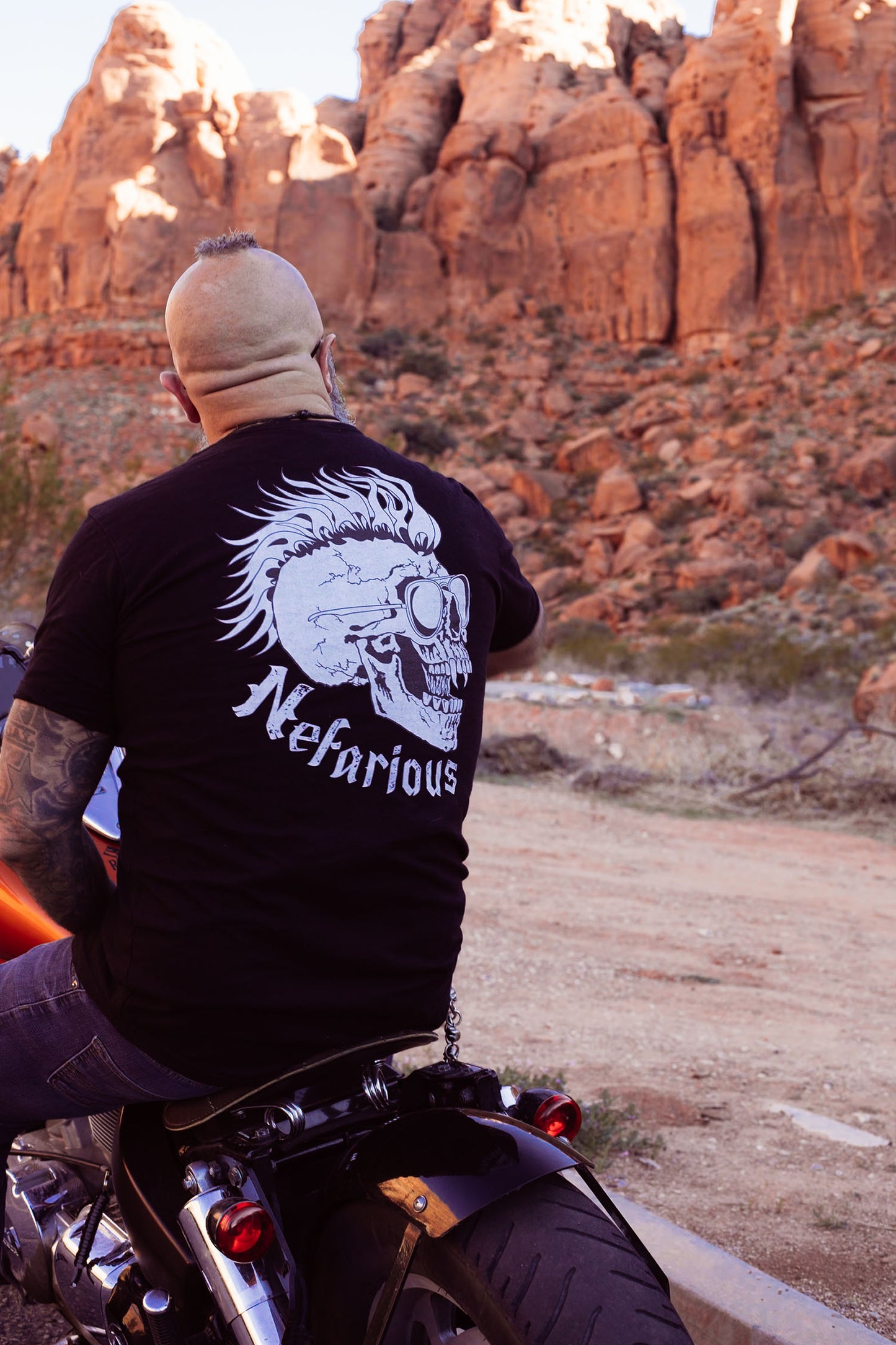 OG White Skull - Long Body Tee - 4-5 inches of more coverage!