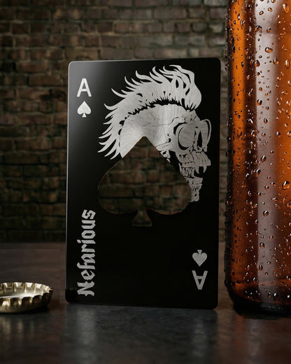 Bottle Opener - Ace Card -  OG Skull - (Credit card size)