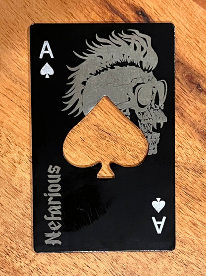 Bottle Opener - Ace Card -  OG Skull - (Credit card size)