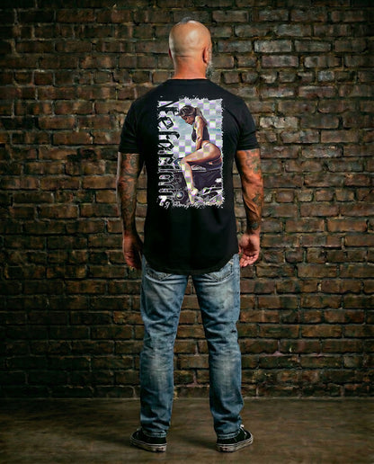 Vintage Checkered Crush - Long Body Tee - 4-5 inches of more coverage!