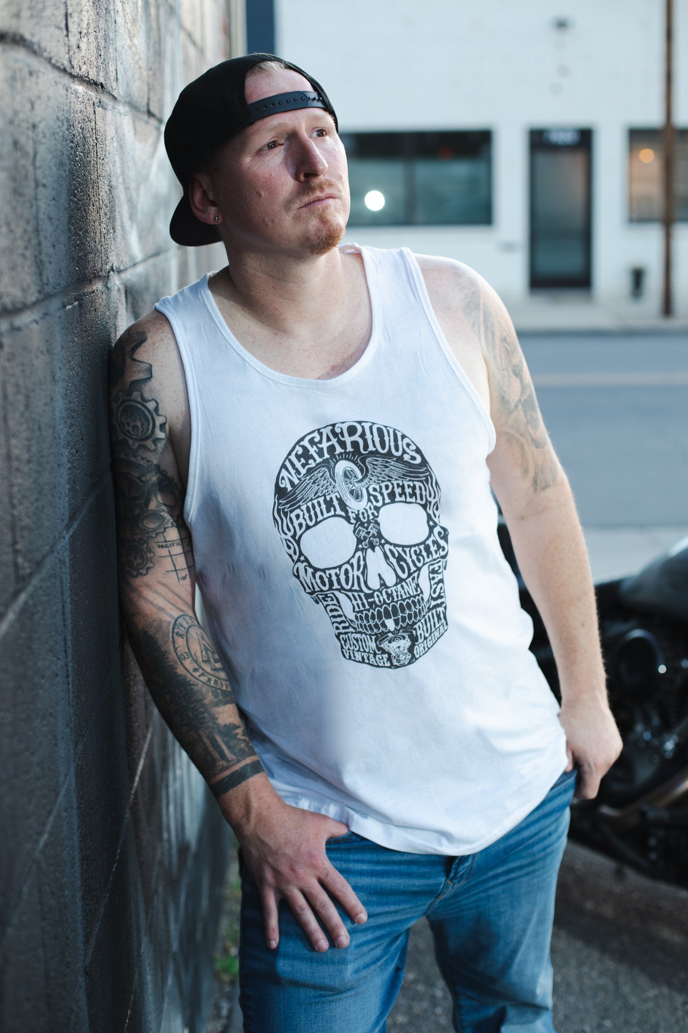 Tattoo Face - White Tank