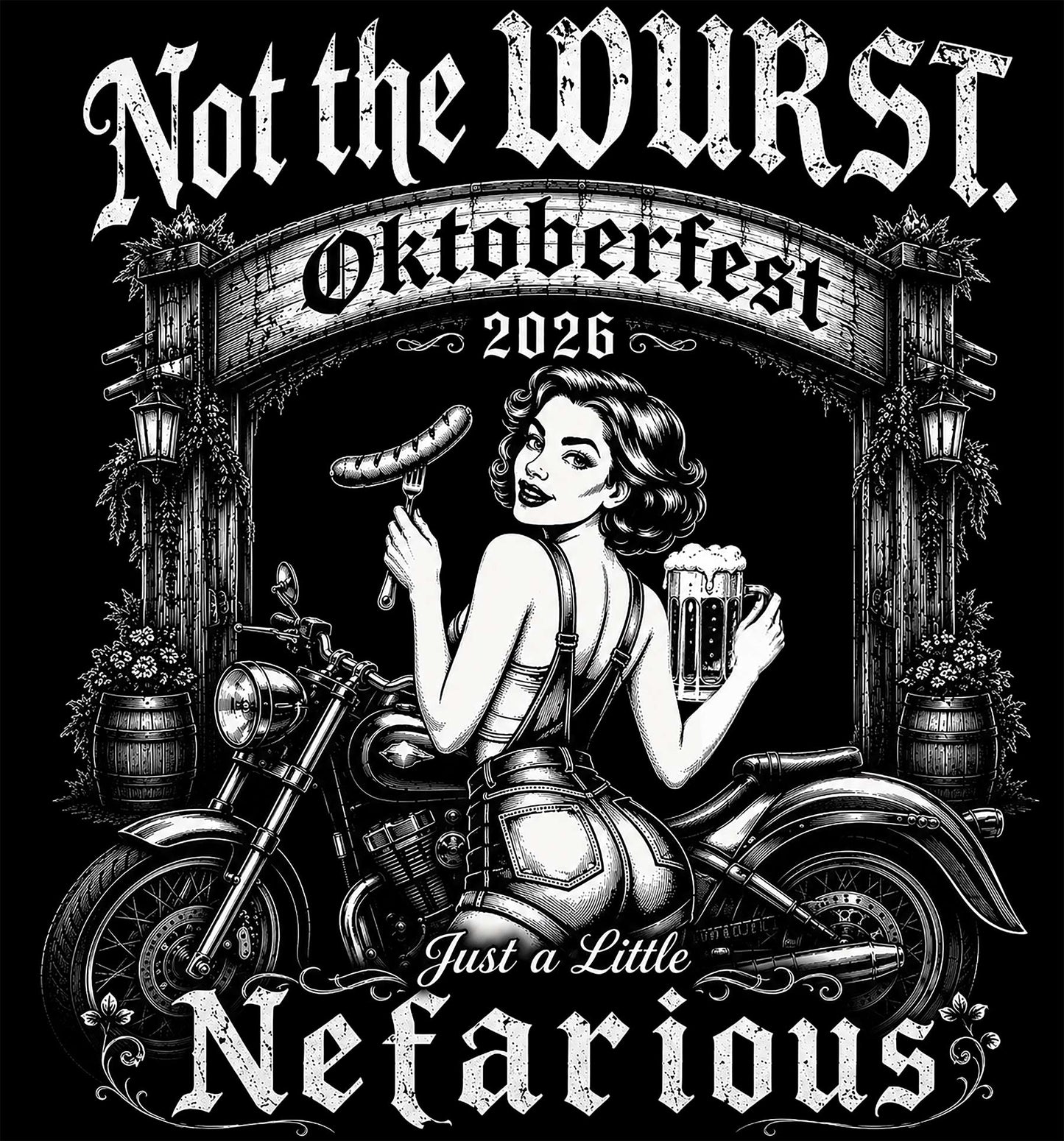 Oktoberfest 2026 Pinup - Long Body Tee - 4-5 inches of more coverage!